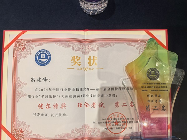 高建峰個(gè)人獎(jiǎng)杯和證書